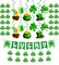 31Pcs St Patricks Day Decorations Pre-Assembled Shamrock Lucky Banner Garlands Clover Hanging Swirls Irish Decor for Home Saint Patrick Party Supplies